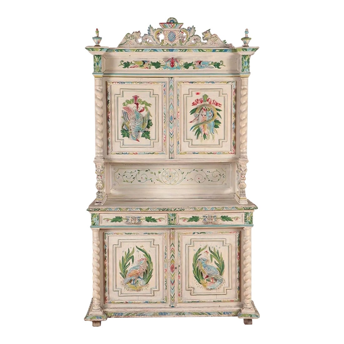 19th Century French Trophy Side Board Hunt Cabinet That's Been Painted Proven?ÃƒÂ (1 of 11)