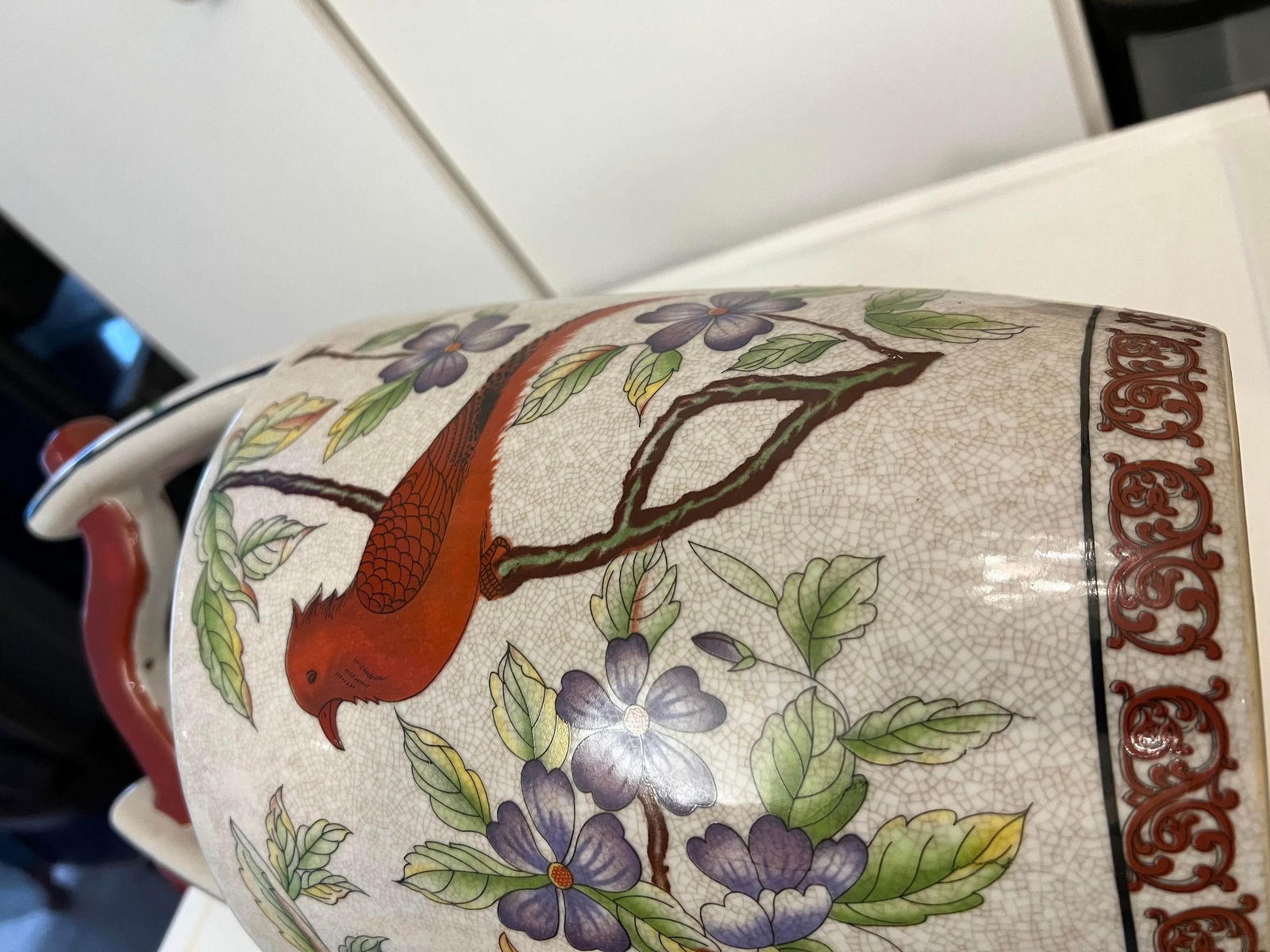 20th Century Asian Ceramic Water Well Bucket Vase/Planter - 11