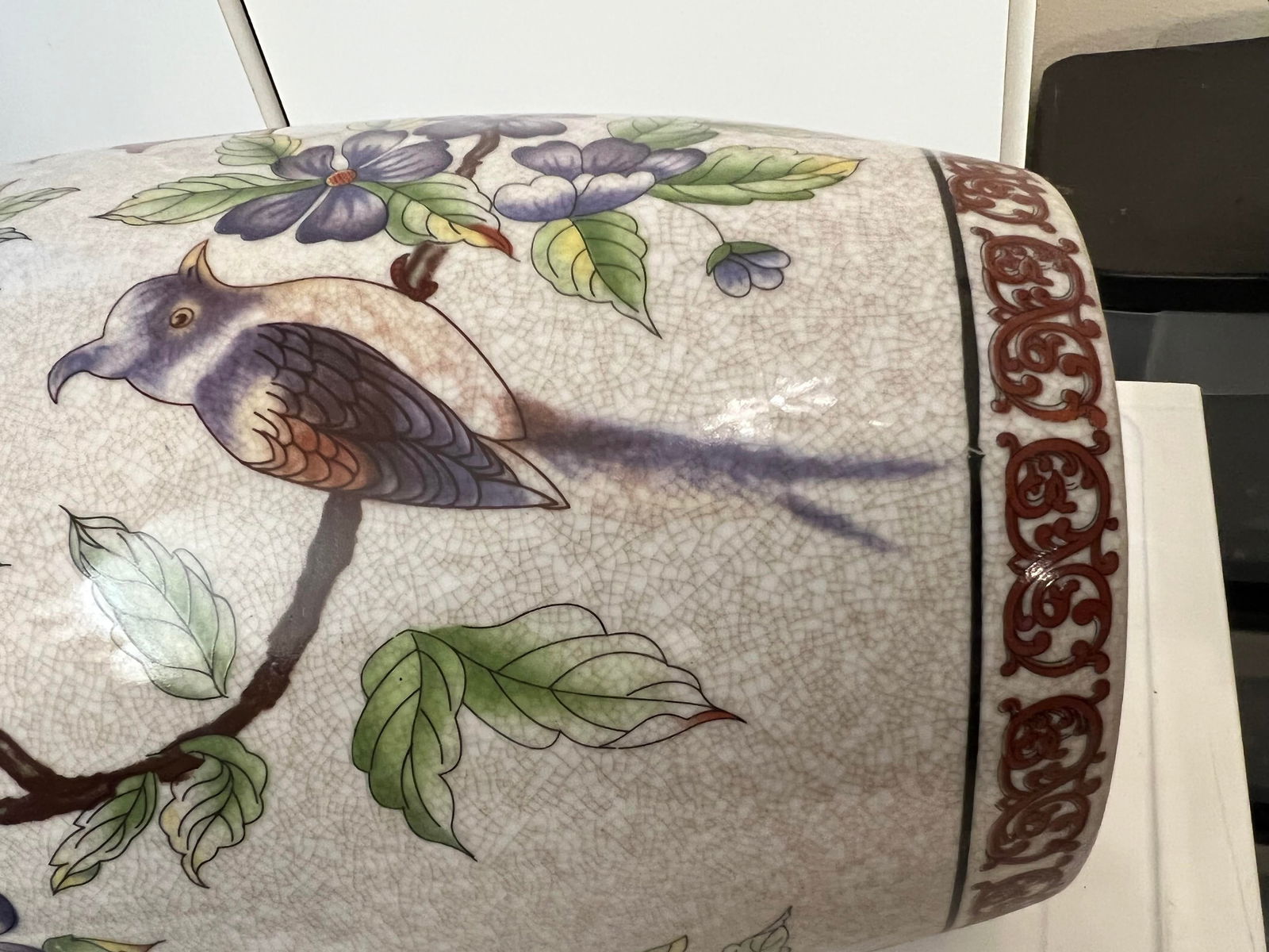 20th Century Asian Ceramic Water Well Bucket Vase/Planter - 9