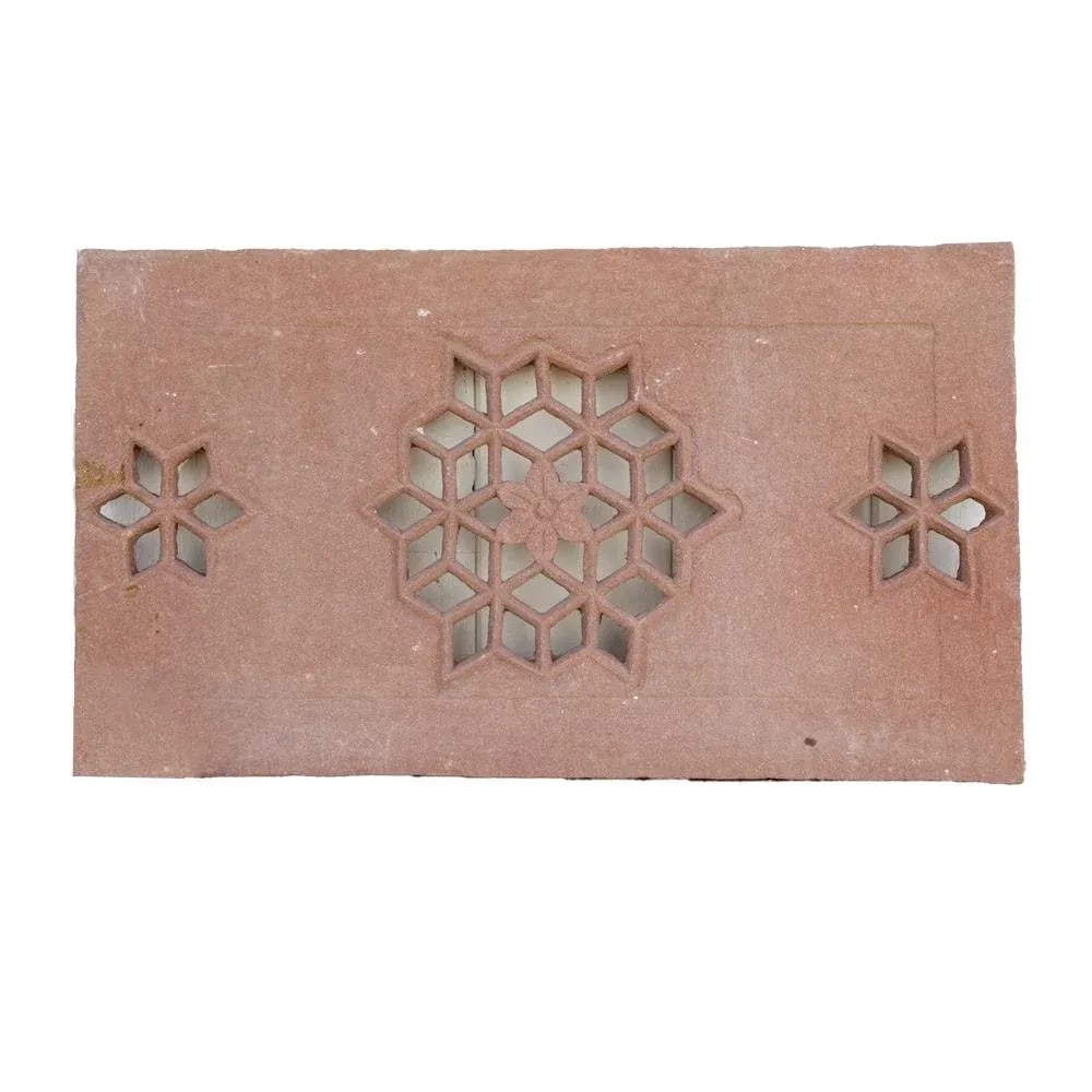 Lotus Medalion Sandstone Window Panel - 8
