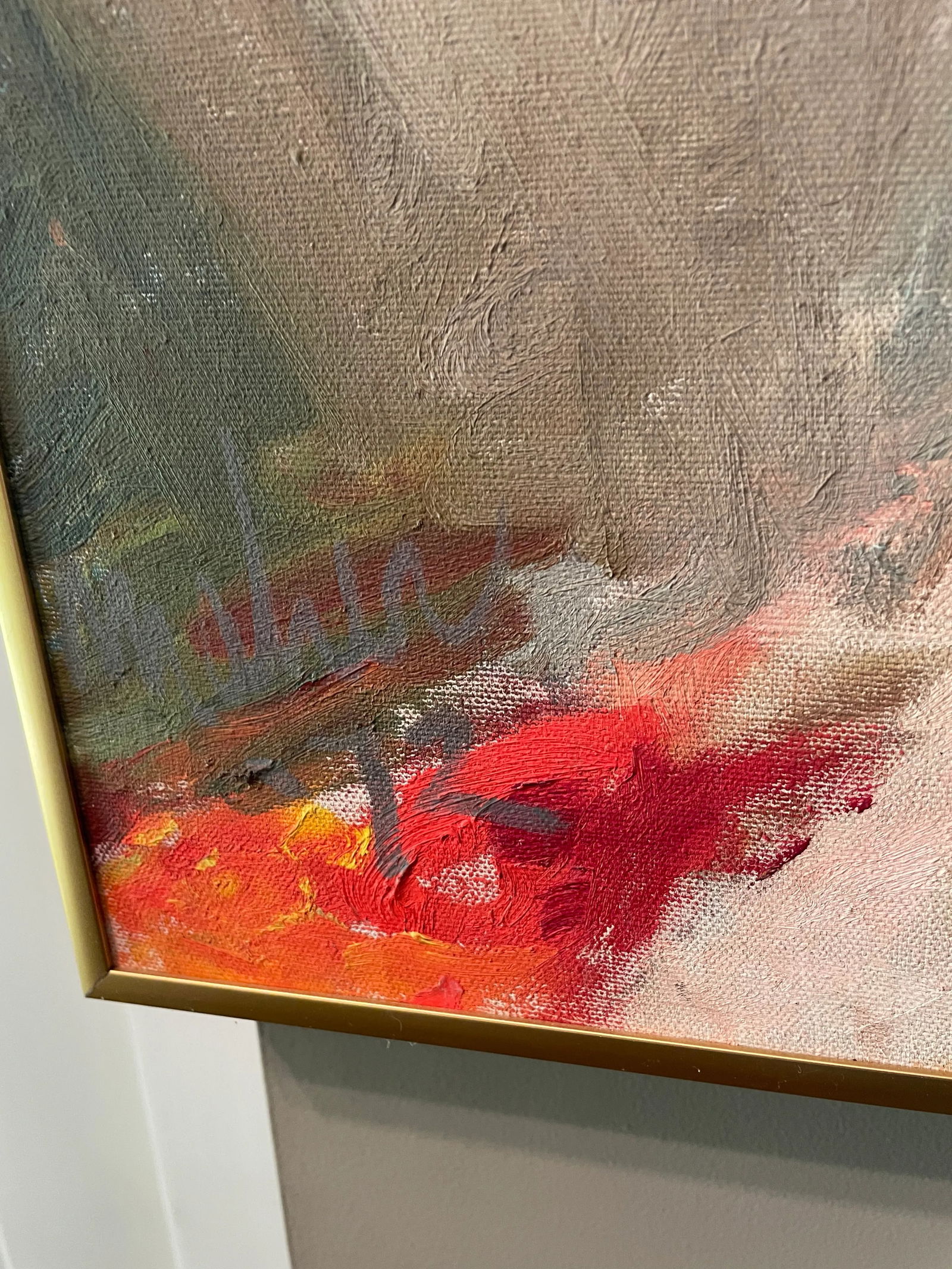 1972 Oil Painting Expressionist Portrait of a Seated Nude Woman - 2