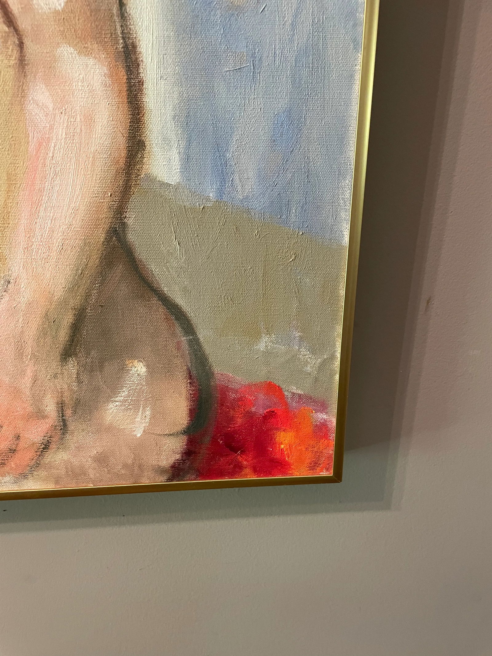 1972 Oil Painting Expressionist Portrait of a Seated Nude Woman - 4