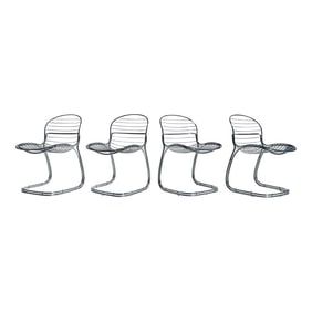 Mid-Century Italian Sabrina Chrome Chairs by Gastone Rinaldi for Rima, 1970s - Set of 4