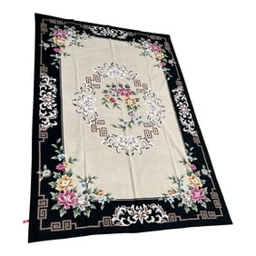 Early 21st Century Handwoven French Style Needlepoint Rug 6'0" X 9'0"