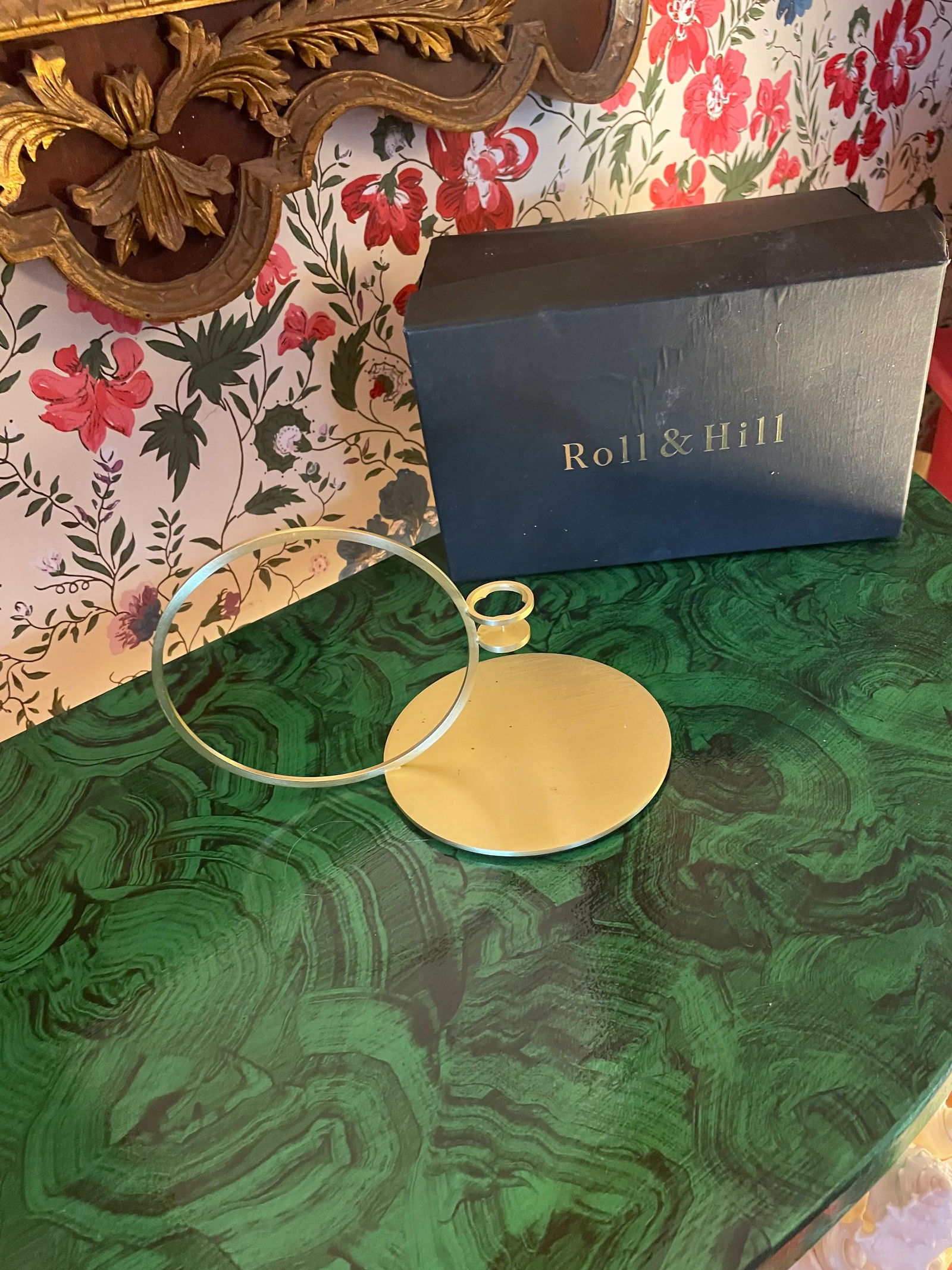 Roll & Hill Modern Brass Candle Holder Sconce - 3