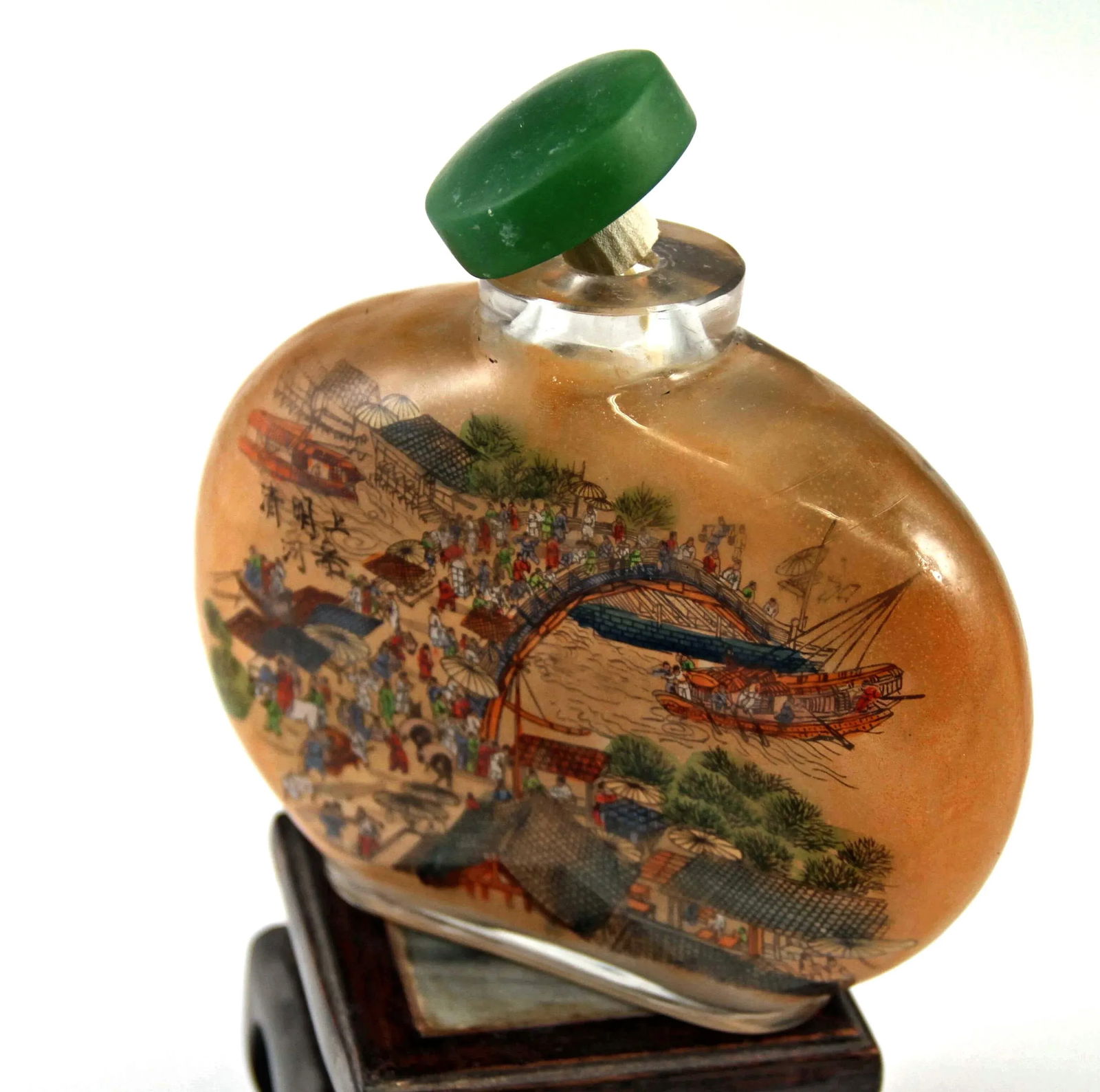 Crystal Chinese Snuff Bottle - 6