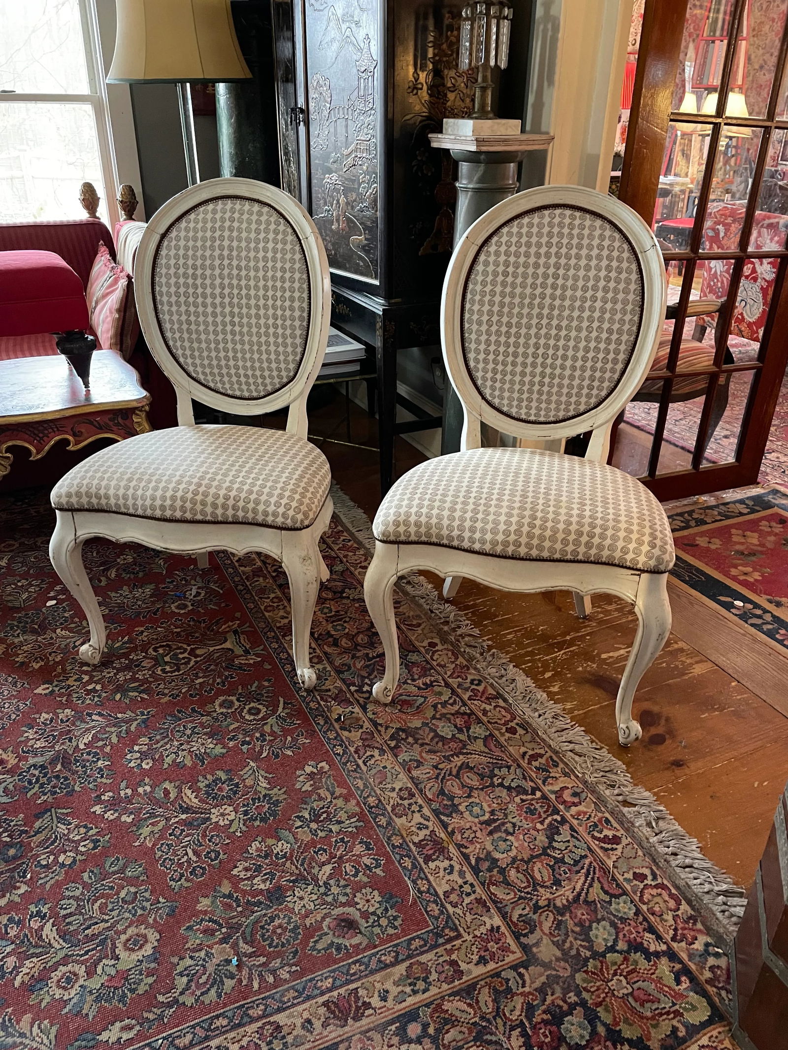 Pair of 20th Century Italian Revival Venetian Occasional Chairs - 10