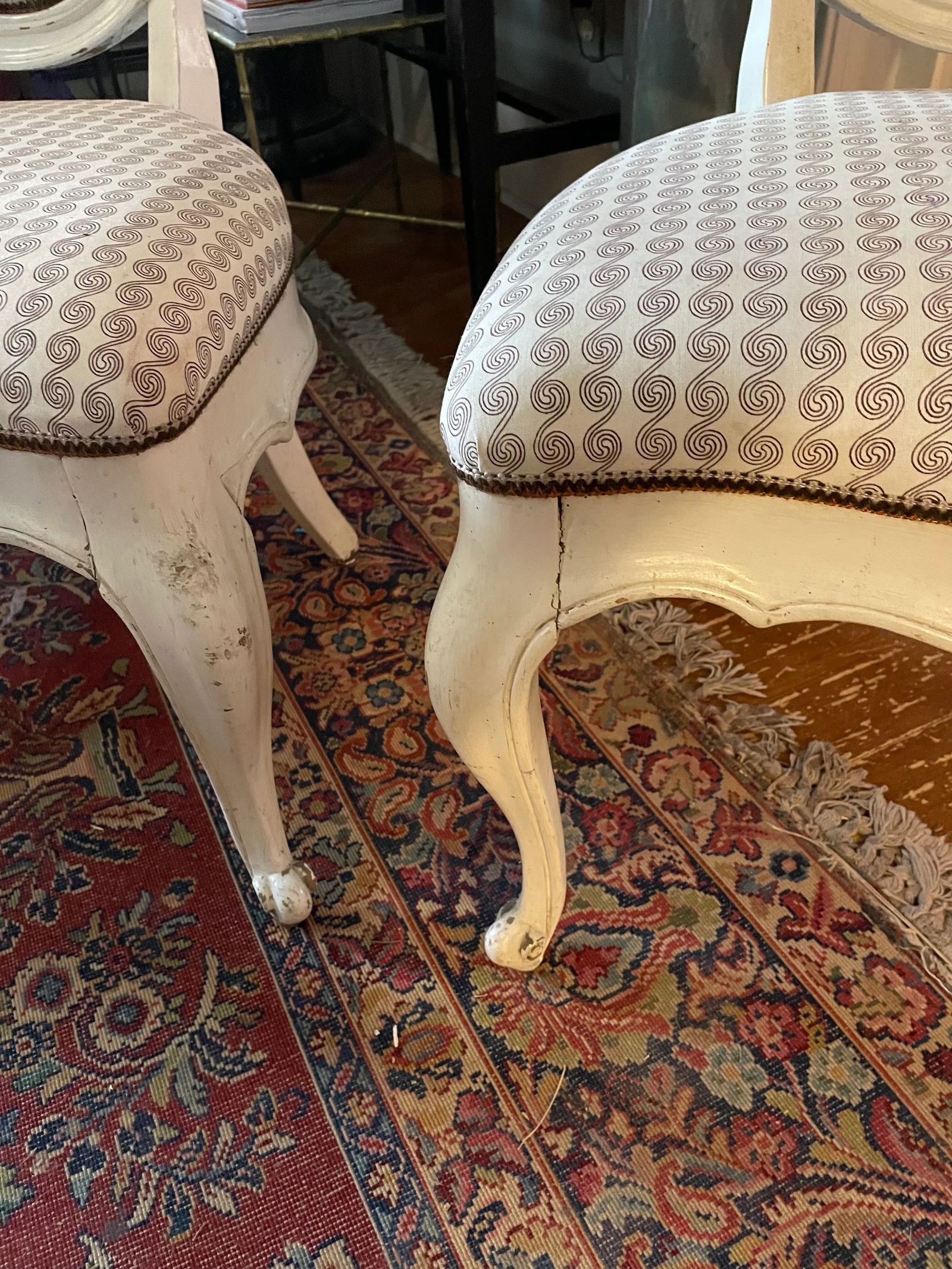 Pair of 20th Century Italian Revival Venetian Occasional Chairs - 5