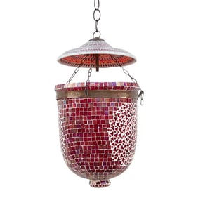 Garnet Pendant Mosaic Lantern
