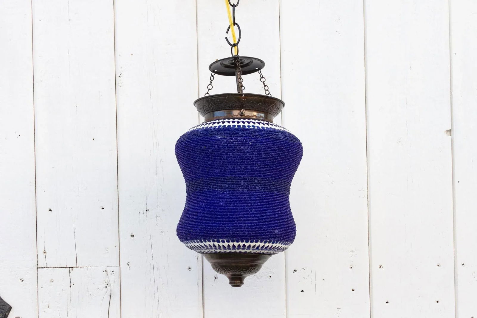 Blue Beaded Pendant Lamp - 9