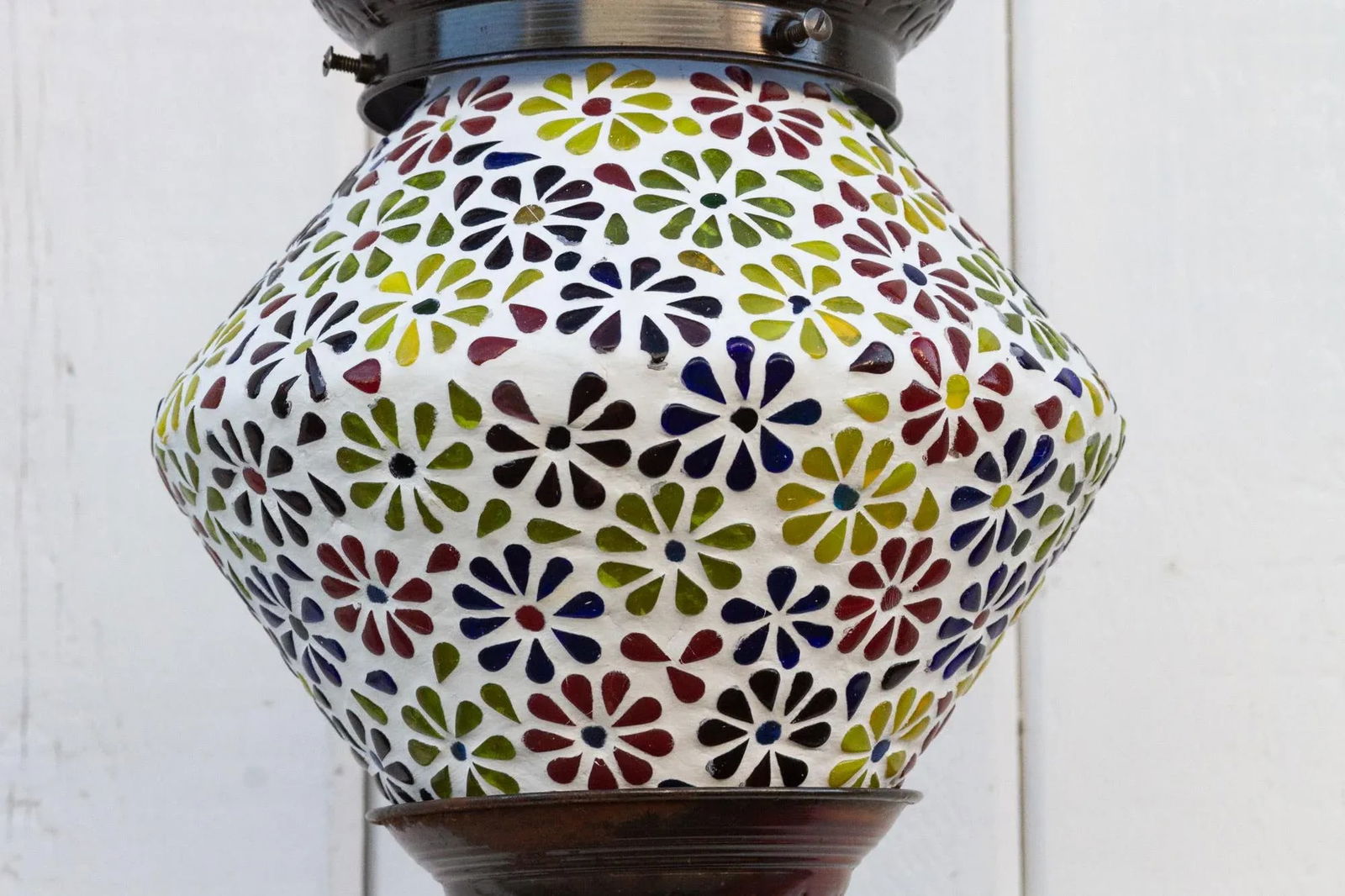 Small Colorful Floral Hanging Lantern - 5