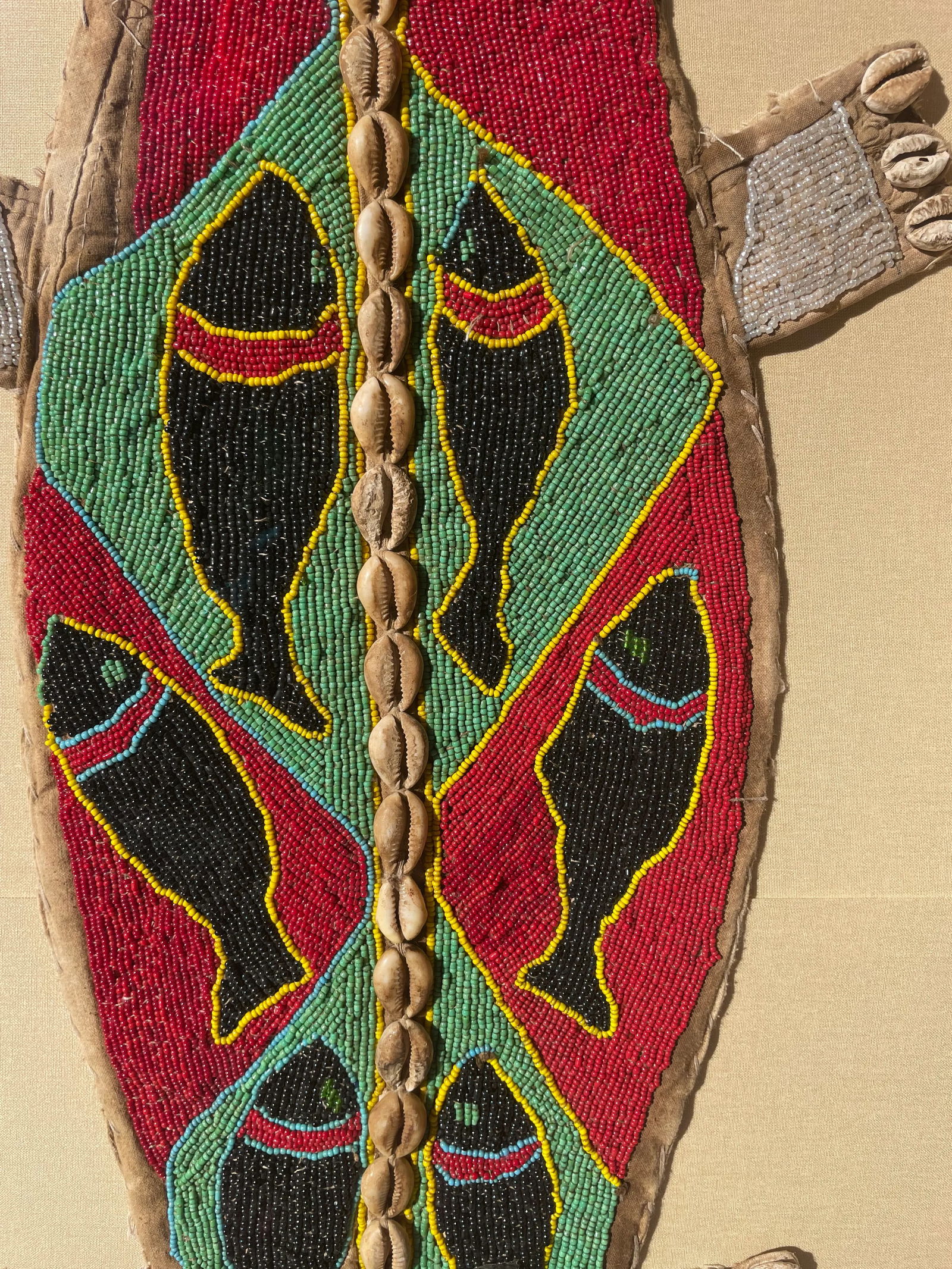 Beaded African Lizard Panel - 6