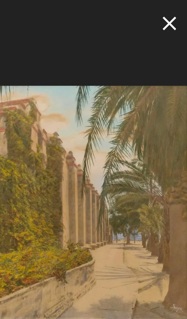 Hand Color Photograph of a Spanish Mission by Charles Henry Sawyer 1941 - 8