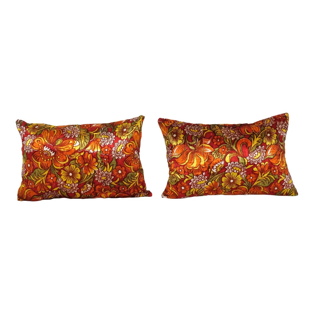 Turkish Red Pillow Cover - a Pair: Turkish Red Pillow Cover - A Pair These beautiful 16" x 24" pillow covers were made from an authentic, vintage Turkish rug handwoven in the 1960s. Bright colors of wool adorn the front of the pillow