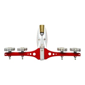 1970 Wooden Candle Holder With Angel Made in Erzgebirge, Germany