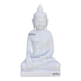 White Marble Burmese Sitting Buddha