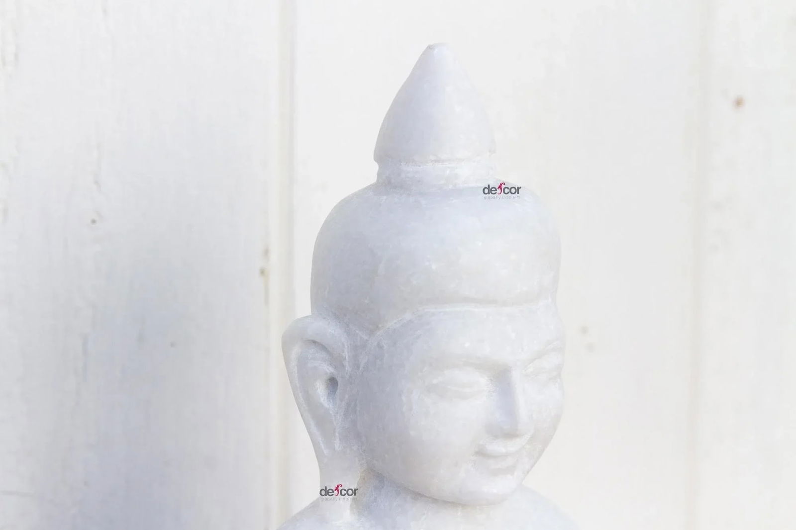 White Marble Burmese Sitting Buddha - 4