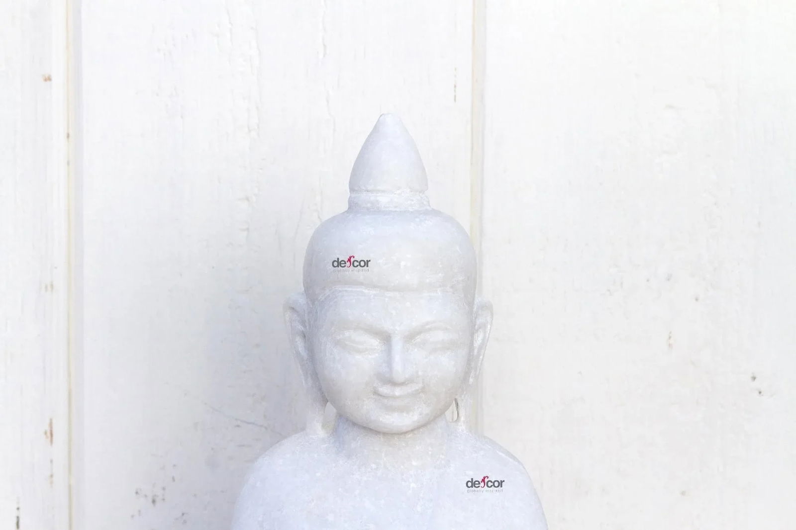 White Marble Burmese Sitting Buddha - 5