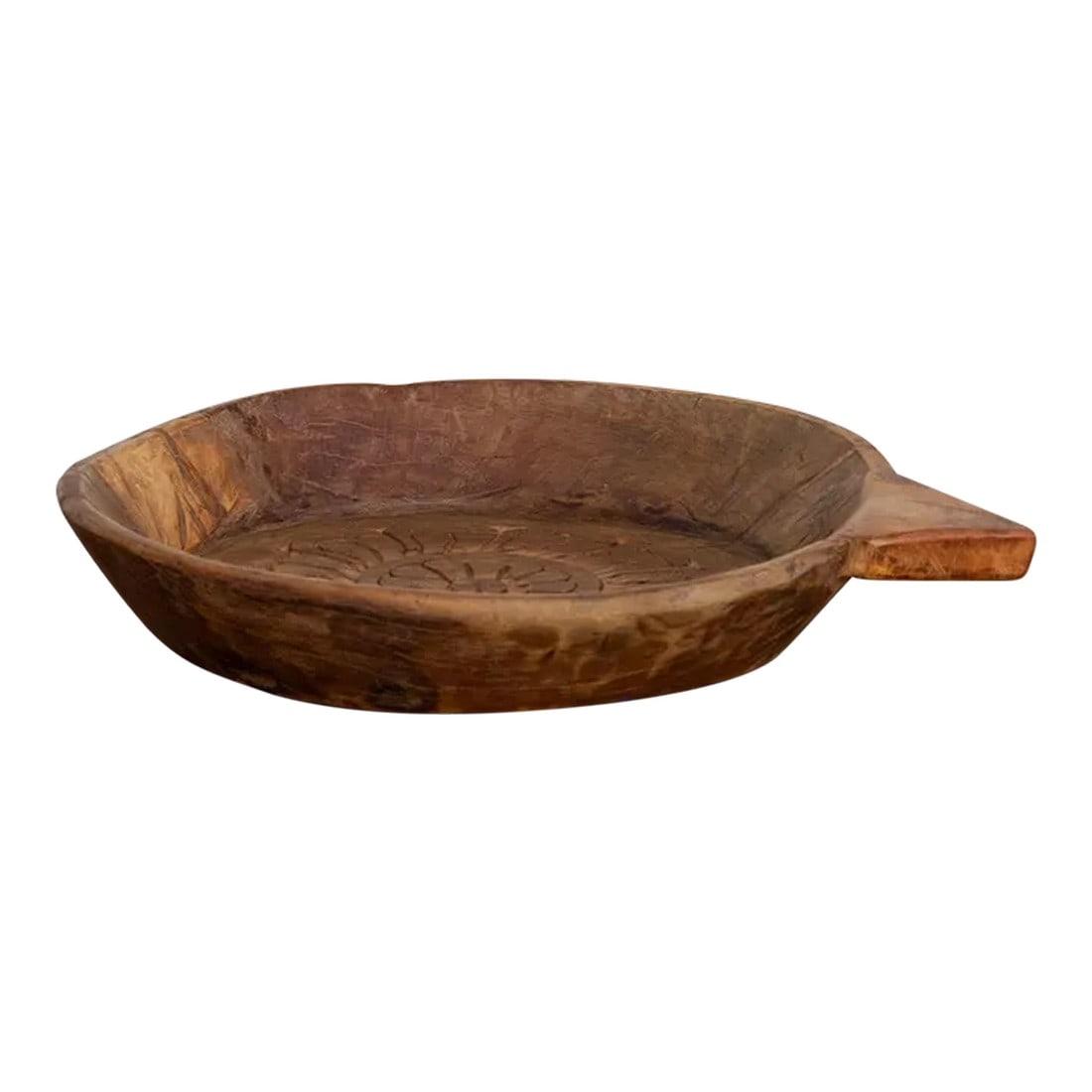 Warm Brown Carved Swati Bowl (1 of 8)