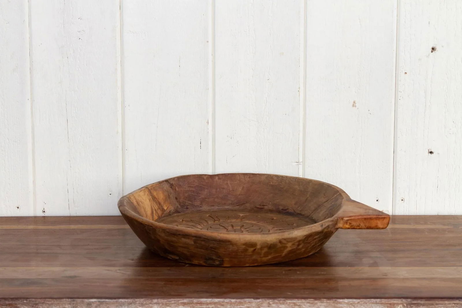 Warm Brown Carved Swati Bowl - 3