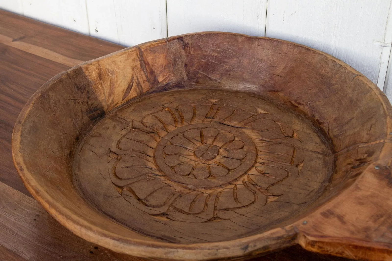 Warm Brown Carved Swati Bowl - 6
