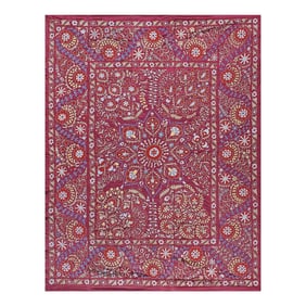 Giant Silk Suzani From Samarkand, Uzbekistan 7'9'' X 10'