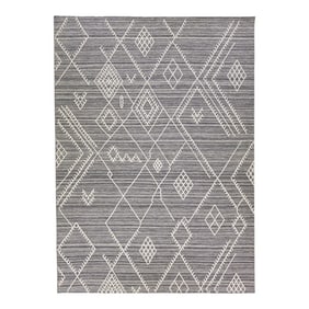 Early 21st Century Modern Flatweave Kilim Gray Geometric Wool Rug by Apadana