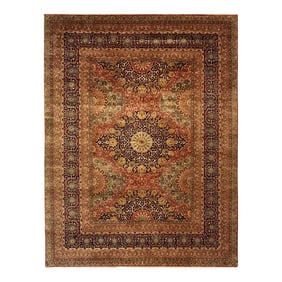 2010s Handwoven Tabriz Style Area Rug 9'0"³ X 11'8"³
