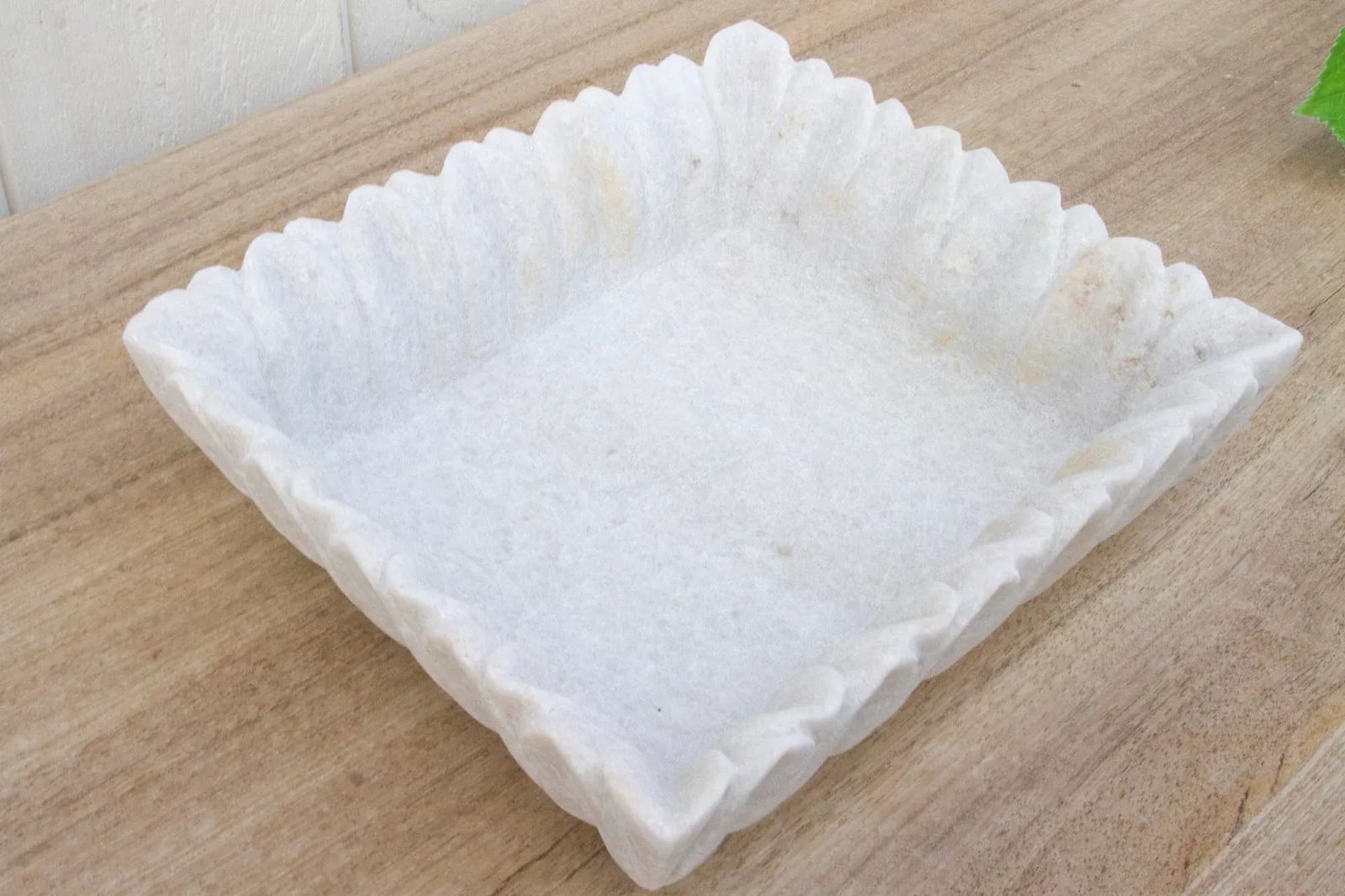 Rectangular Carved Marble Vase - 7