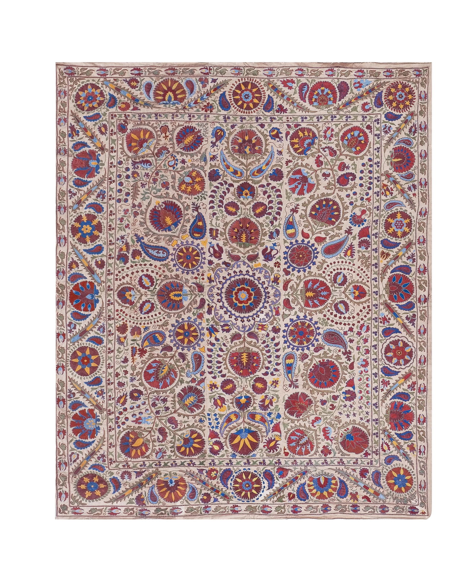 Silk Suzani Wall Hanging Decor 8'2'' X 9'10'' - 13