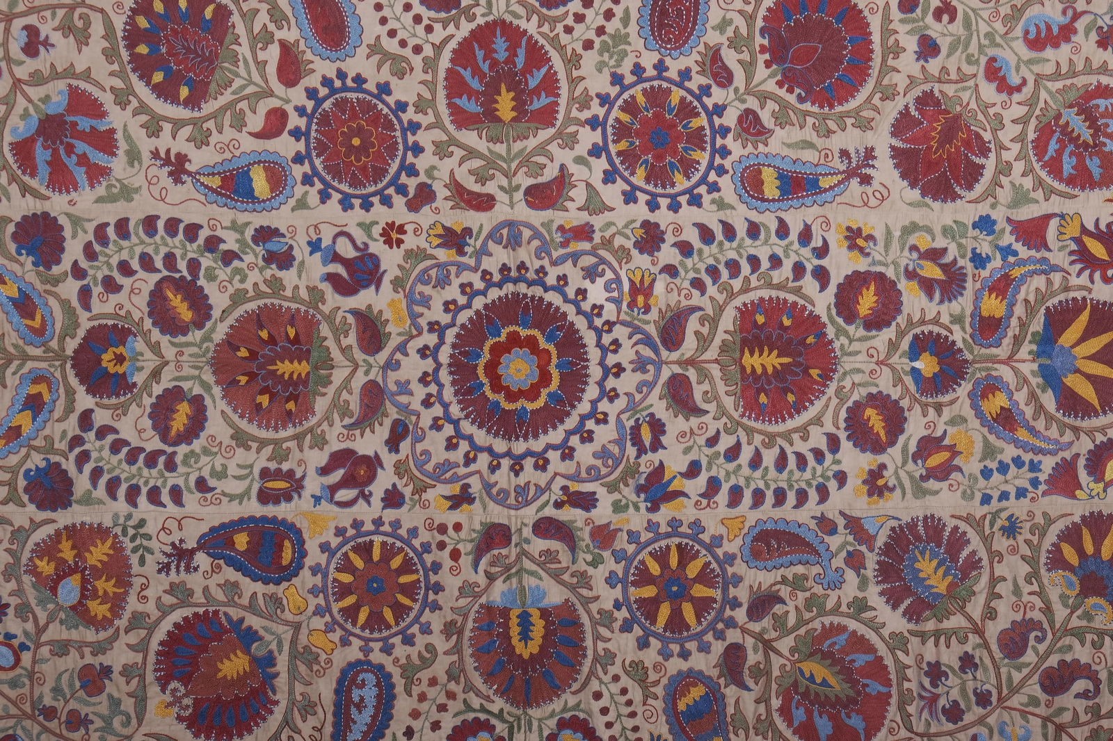 Silk Suzani Wall Hanging Decor 8'2'' X 9'10'' - 6