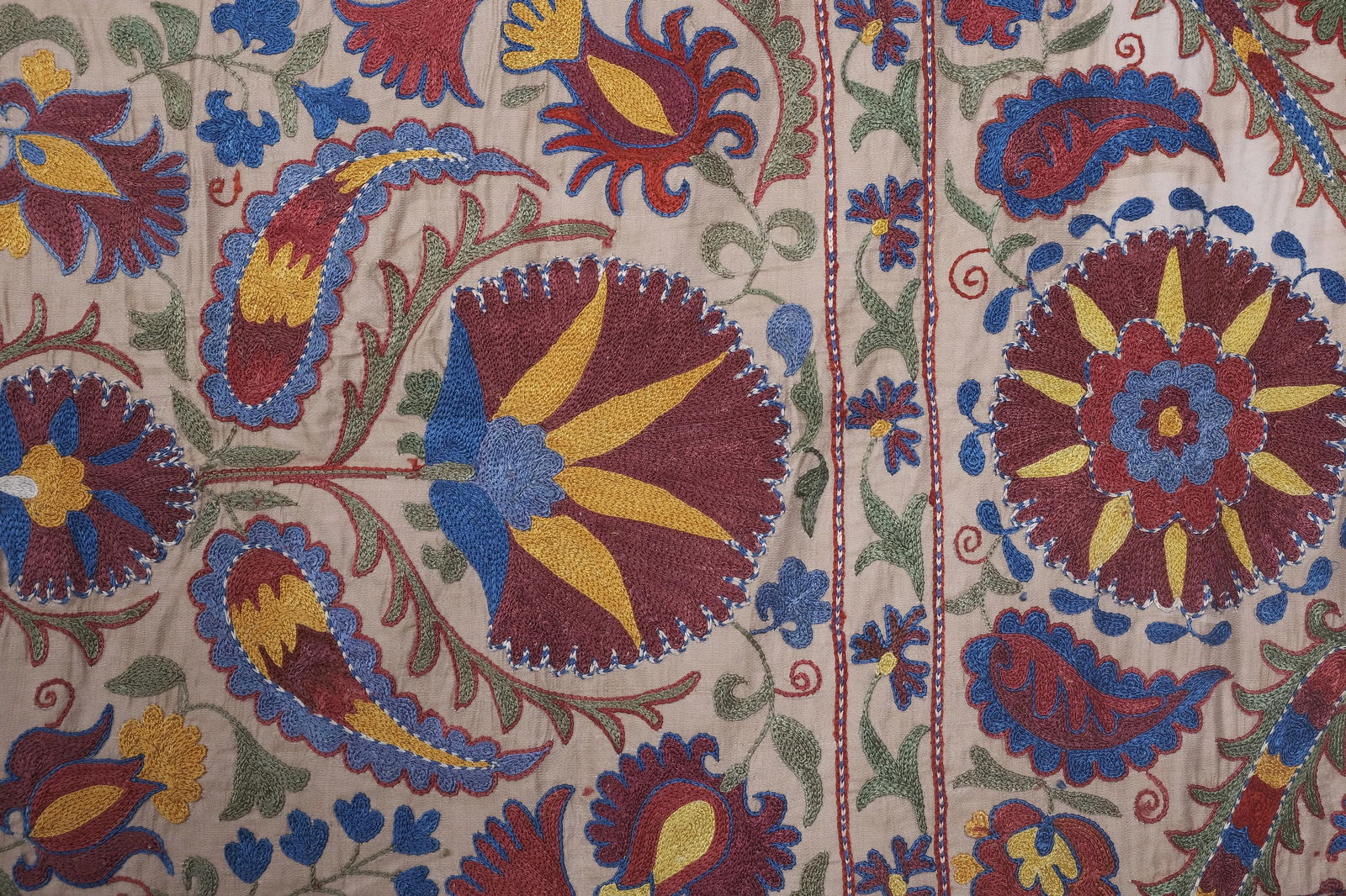 Silk Suzani Wall Hanging Decor 8'2'' X 9'10'' - 8