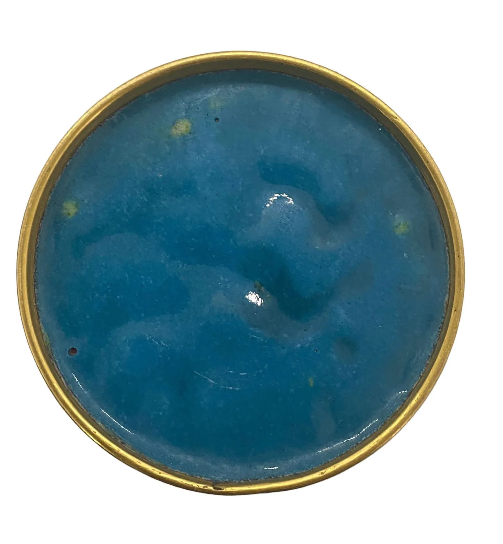 Vintage Mid 20th Century Blue Cloisonné Vases With Floral & Bird Design - a Pair - 9