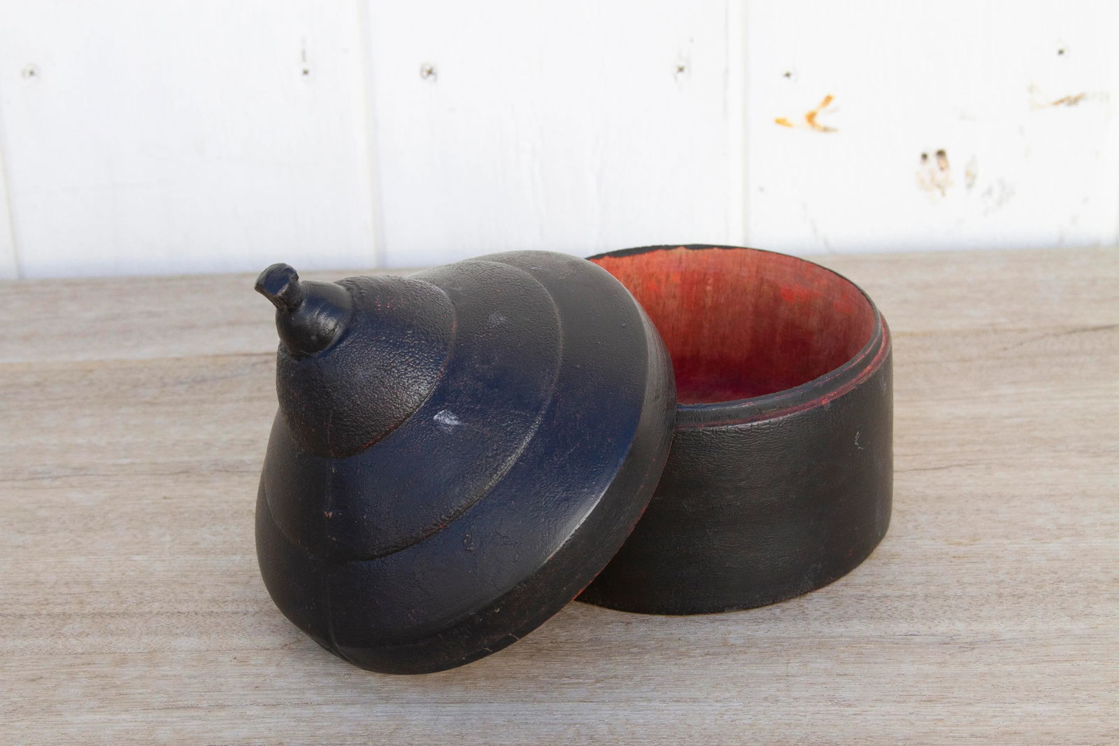 Khimsar Aged Black Ceremonial Box - 4