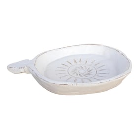 Abhir White Floral Food Bowl