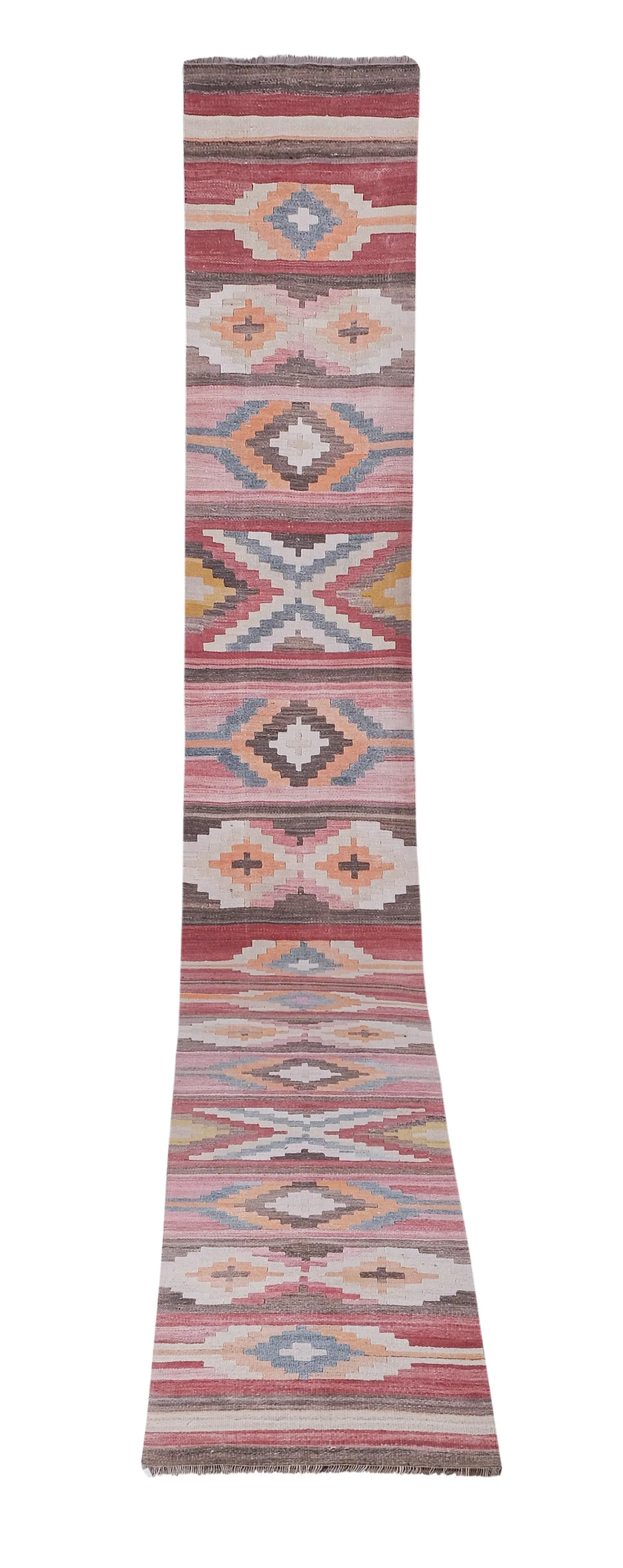 1960s Vintage Turkish Long Kilim Runner 2'6'' X 21'8'' - 13