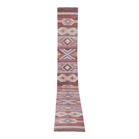 1960s Vintage Turkish Long Kilim Runner 2'6'' X 21'8''