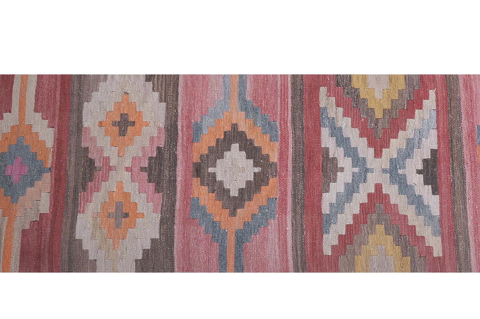 1960s Vintage Turkish Long Kilim Runner 2'6'' X 21'8'' - 8