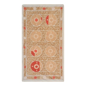 1960s Suzani Wall Hanging Decor With Pastel Colors