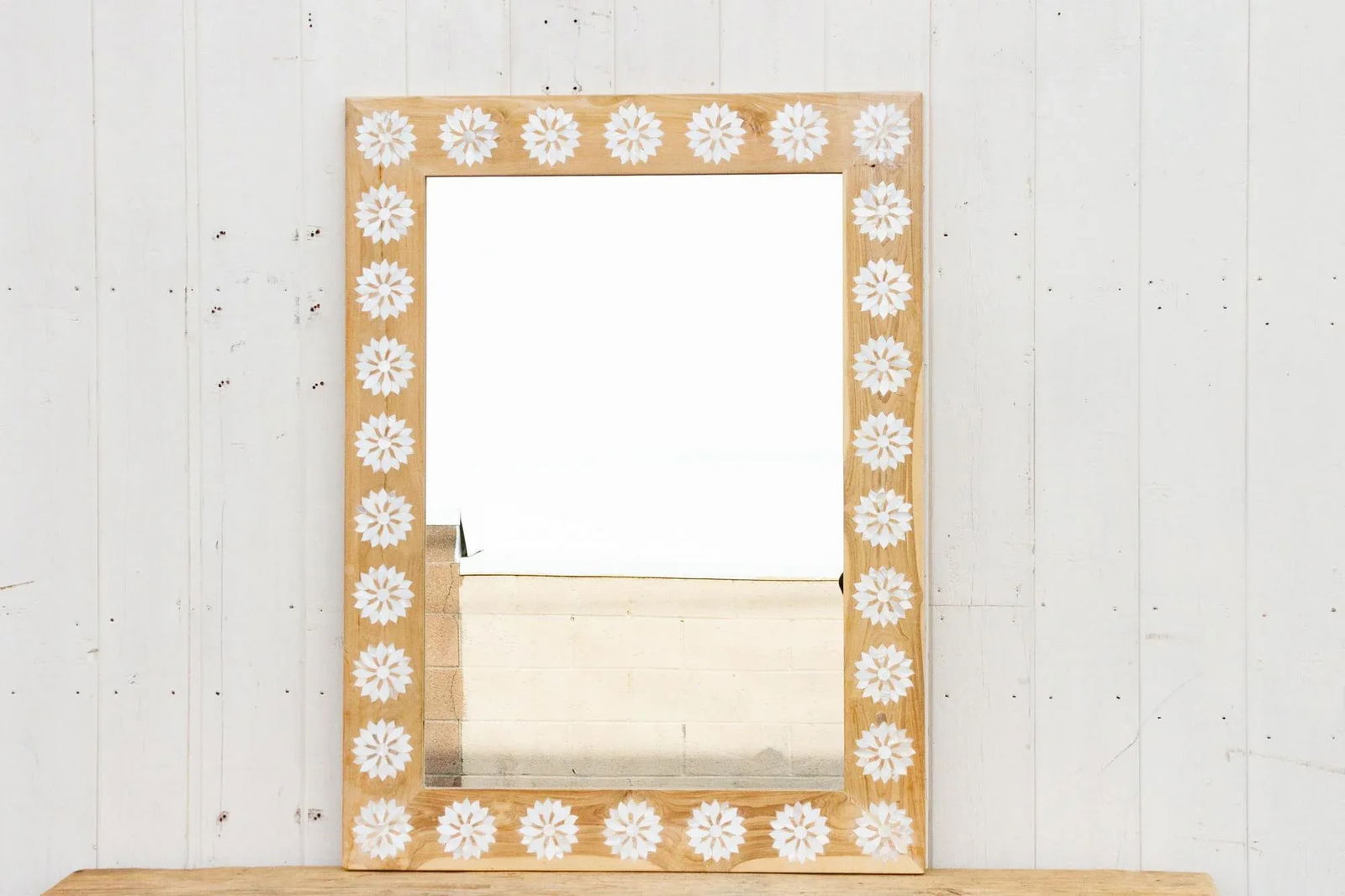 Modern Farmhouse Inlay Blossom Mirror - 12