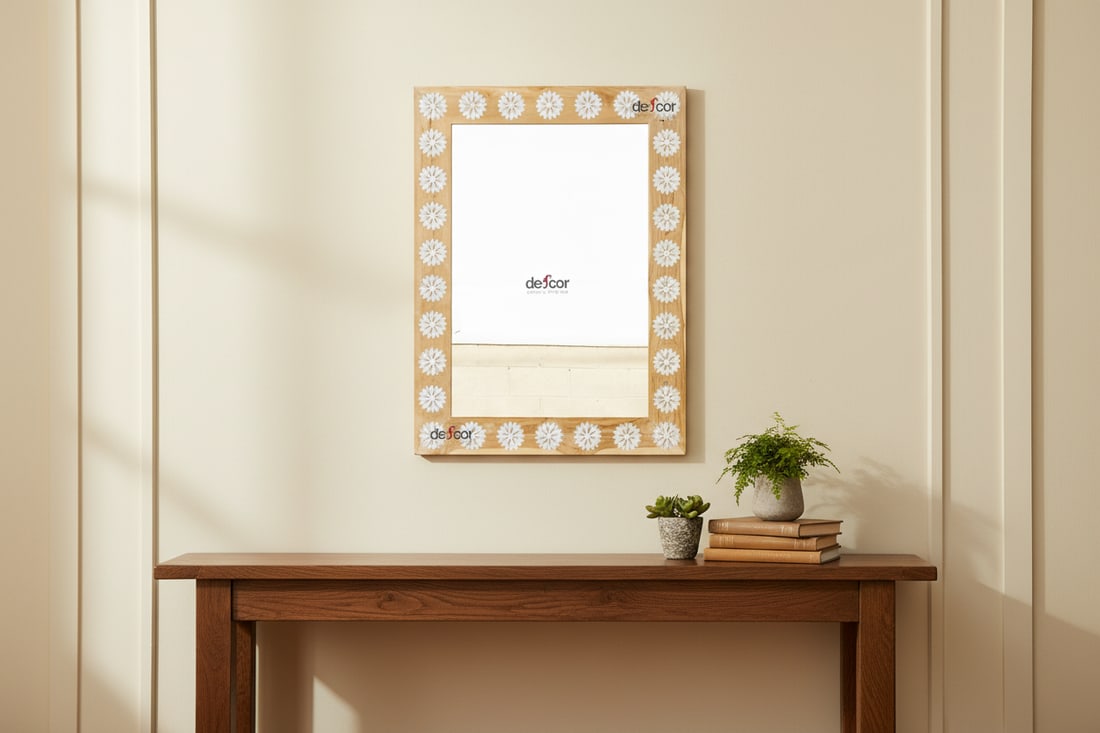 Modern Farmhouse Inlay Blossom Mirror - 2