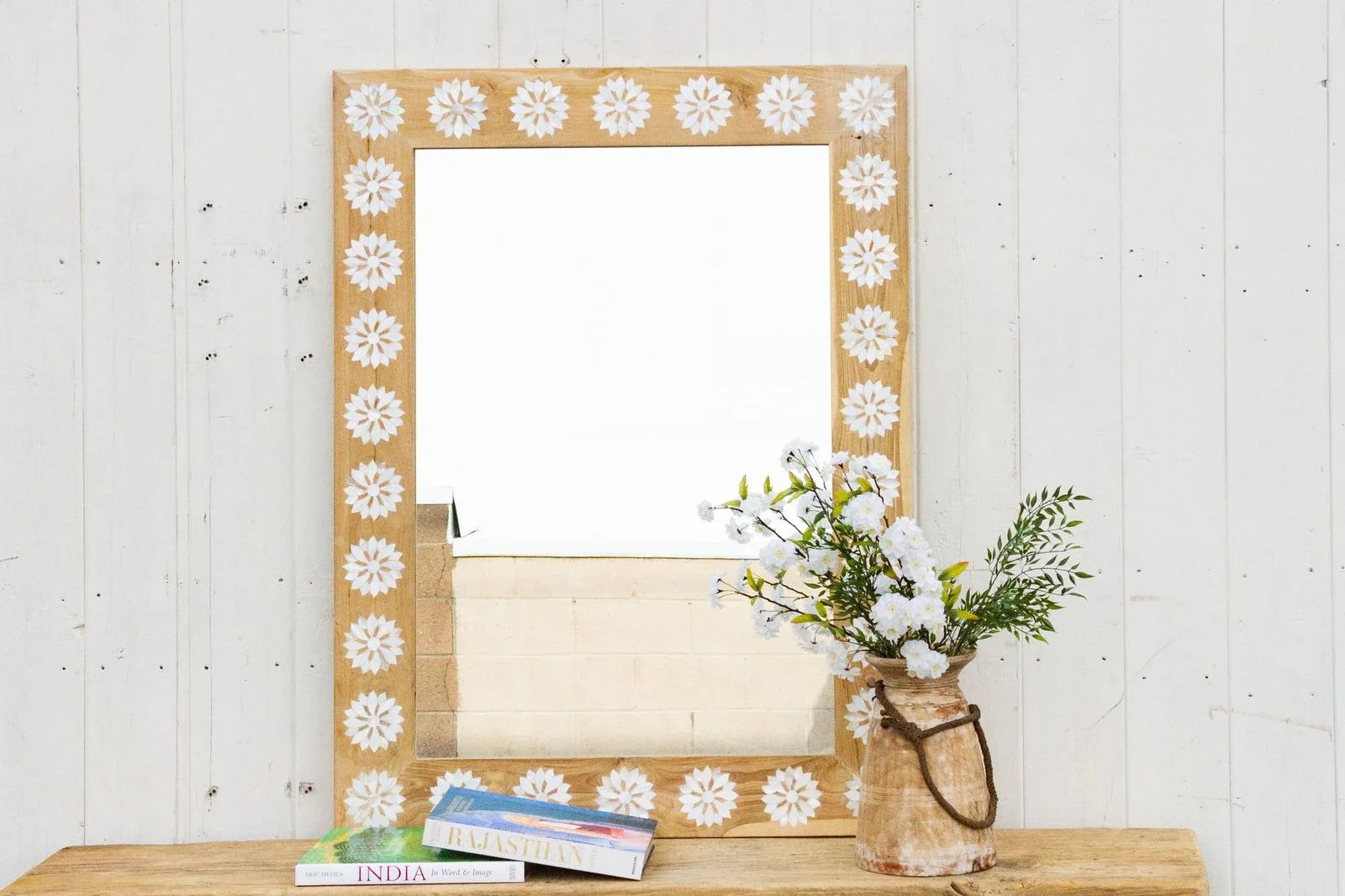 Modern Farmhouse Inlay Blossom Mirror - 3