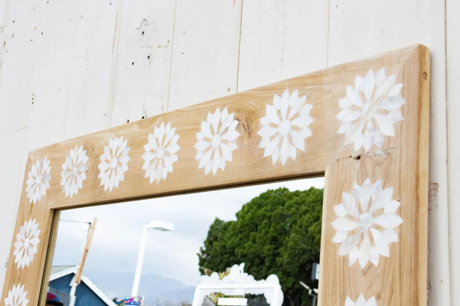 Modern Farmhouse Inlay Blossom Mirror - 5
