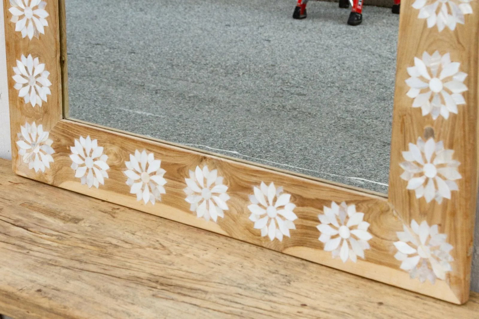 Modern Farmhouse Inlay Blossom Mirror - 7