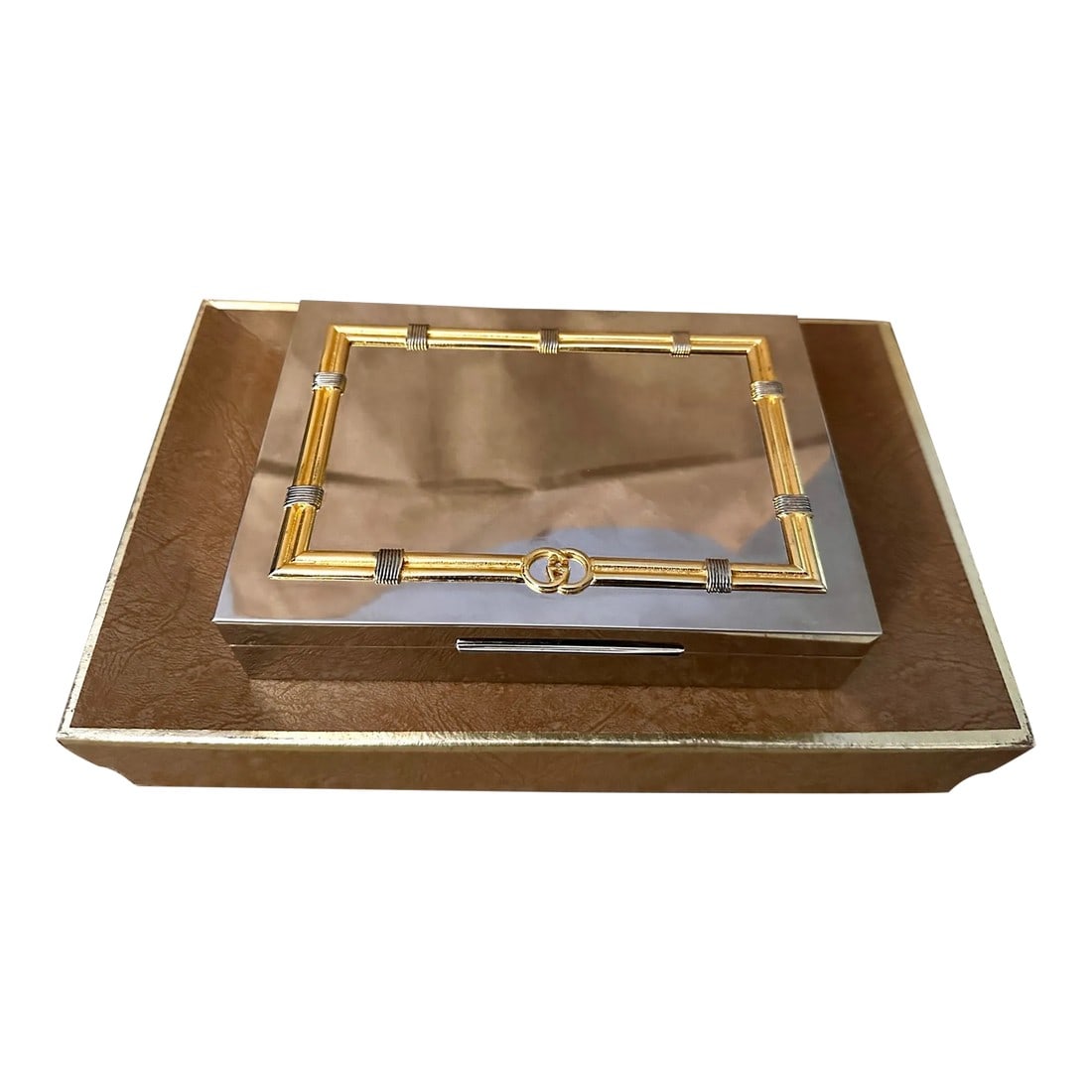 Vintage 1960's Gucci Silver/Gold Plate Trinket Box (1 of 13)