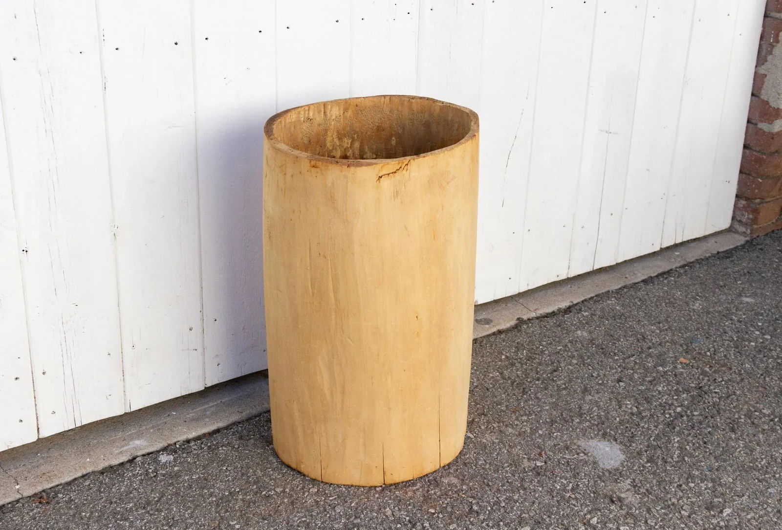 Tall Bleached Wood Asian Planter - 5