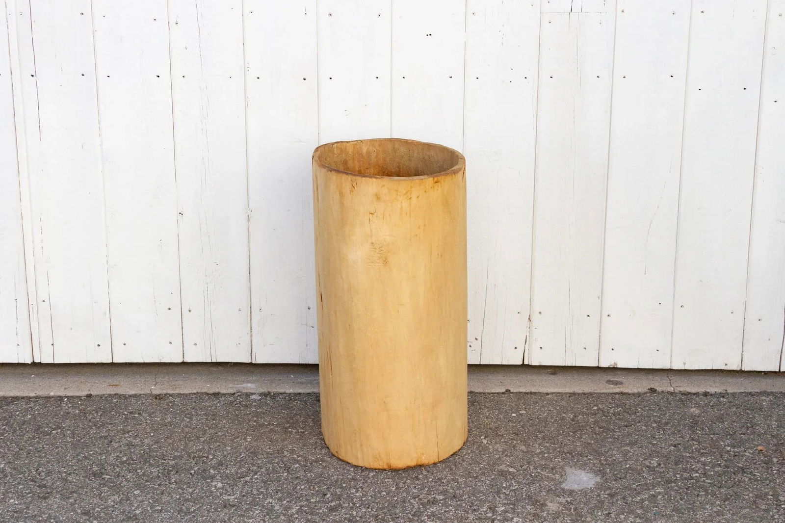 Tall Bleached Wood Asian Planter - 7