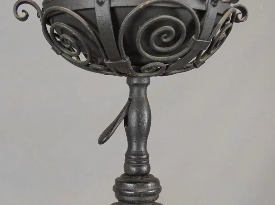 19th Century Dragon Motif Tokoname Meiji Era Electrified Japanese Oil Floor Lamp in Terracotta Red W - 7