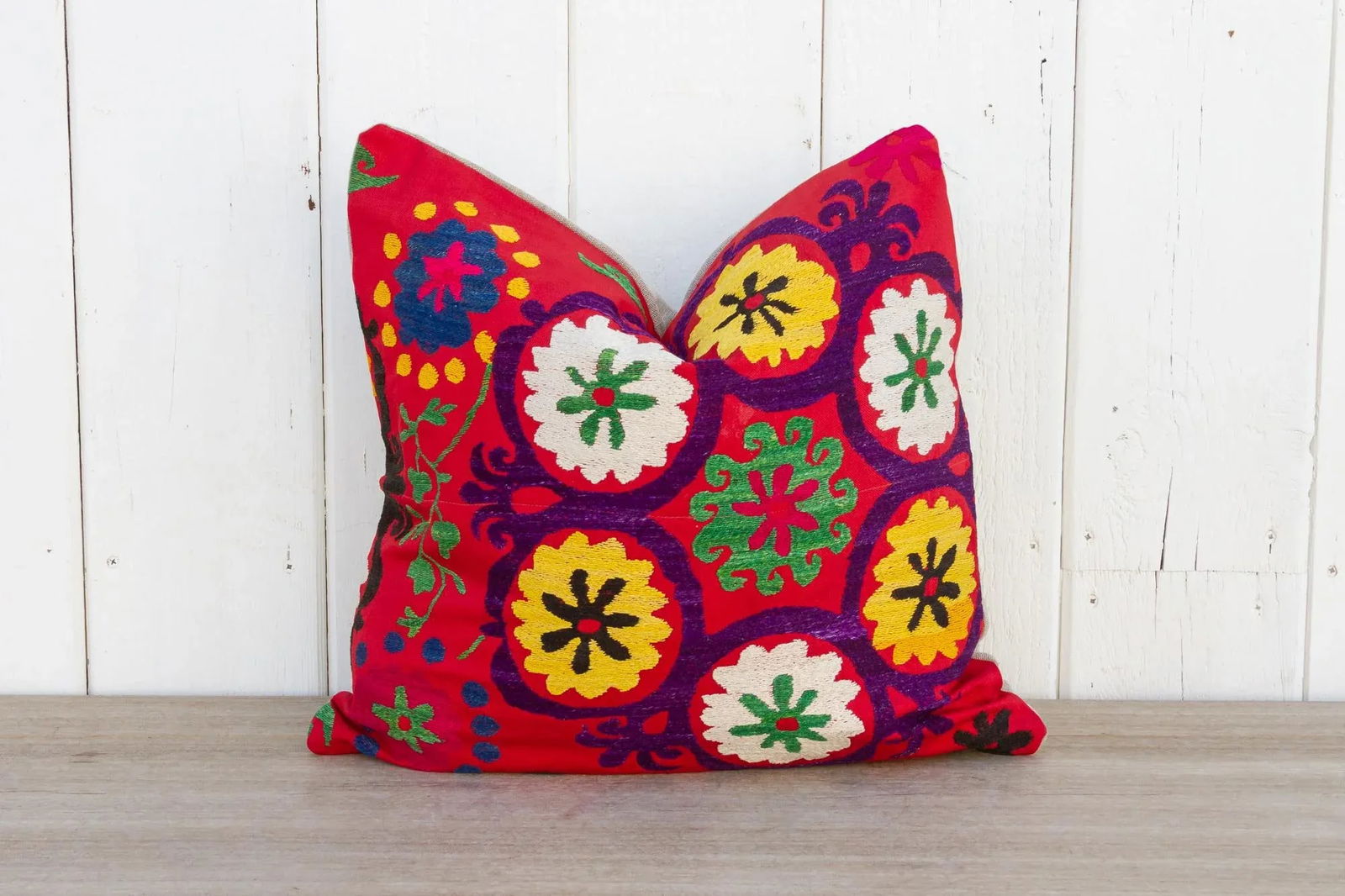 Veeda Vintage Suzani Square Pillow - 9