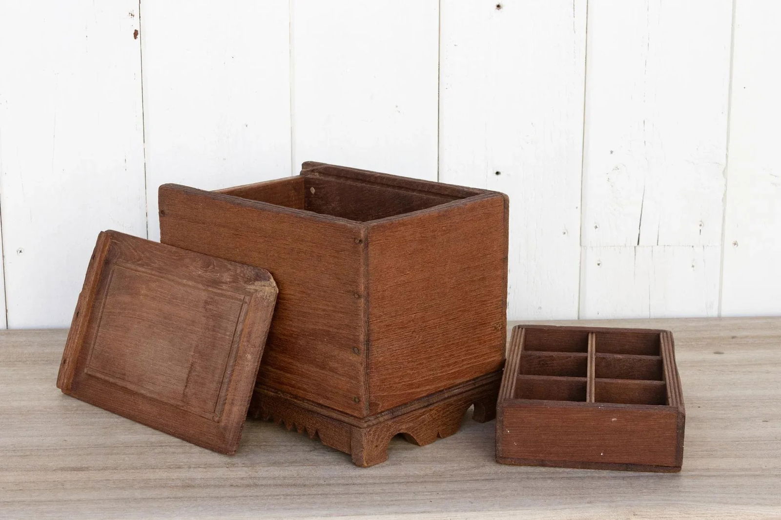 Antique Colonial Spice Box - 6